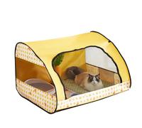 Corralito portátil para mascotas, corralito plegable multifuncional para gatos con cremallera, corralito para cachorros, jaula para mascotas, para uso en interiores y exteriores (amarillo, M, 1)