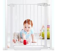 Corralitos para Mascotas Puertas de Seguridad Puerta de Seguridad de Metal para Mascotas Puerta de Seguridad para Caminar con Instalación de Presión de Extensión Valla Protectora con Cierre Automático