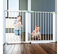 Corralitos para Mascotas Puertas de Seguridad Puerta de Seguridad para Escaleras con Ajuste a Presión Puerta de Seguridad para Caminar Puerta de Seguridad de Metal con Cierre Automático para Mascotas