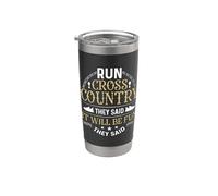 Corre a campo traviesa dijeron XC Runner Running Cross Country Vaso térmico de acero inoxidable de doble pared