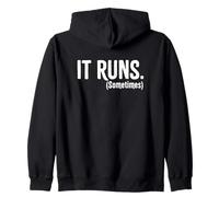 Corre a Veces el Entusiasta de los vehículos Diciendo Sudadera con Capucha