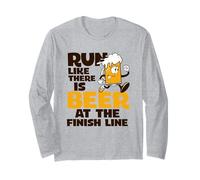Corre como si hubiera Cerveza al Final Funny Running Manga Larga