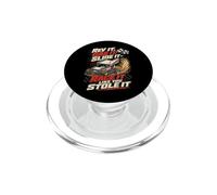 Corre como si lo hubieras robado Humor de Carreras en Pista de Tierra PopSockets PopGrip para MagSafe