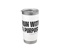 Corre con un propósito Cristiano corriendo 1 Corintios 9:26-27 Vaso térmico de acero inoxidable de doble pared