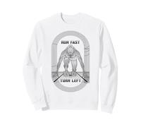 Corre rápido, Gira a la Izquierda, Atletismo, corredora, velocista, Mujer Sudadera