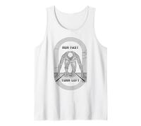 Corre rápido, Gira a la Izquierda, Corredor de Atletismo, Sprinter Man Camiseta sin Mangas