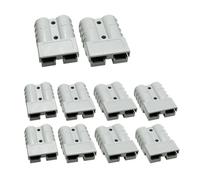 Correa 10 Piezas Conector de Enchufe Estilo Anderson 120A con Manejar Anderson Kit de Conectores RáPidos de Carga de BateríA para Carretilla Elevadora Gris