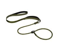 Correa 2 en 1 para retriever con tope de tracción, correa y collar para perros en uno (entrenamiento antitirón), resistente nailon con 2 asas y reflectores, seguro y suave para perros (sin asfixia)