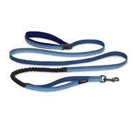 Correa Activa para Perros HALTI- Asa con acolchado de neopreno, tejido reflectante 3M y amortiguador. Correa Manos Libres, Ideal para Pasear con Perros Medianos y Grandes (Talla L, Azul)
