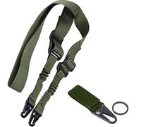 Correa Ajustable Airsoft para Rifle Pack 2 Táctica Point Sling 2 Puntos Multiusos Armas Cuerda Paintball Cinta de Sujeción Paracord Sistema de Hombro Elastico Caza y Deportes Aire Libre