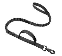 Correa Ajustable Correa táctica Militar para Collar de Perro, Collares de Perro medianos y Grandes, Plomo para Pastor alemán Correa de Perro(Black Leash,M)
