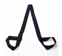Correa ajustable de algodón para esterilla de yoga para esterillas de ejercicio, correa ligera manos libres con bucle seguro, 180 cm (negro)
