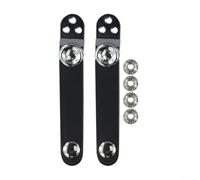 Correa ajustable de piel sintética para acordeones de bajo - 2,2 cm de ancho, 13,-14 cm de largo, 7-8,6 cm de distancia entre hebillas, incluye 2 correas (8,6 cm)