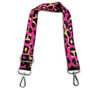Correa Ajustable Leopardo Rosa Rojo para Bolso Mujer, Hombro Intercambiable para Bandolera con Mosquetón Plateado 3.8cm, Ancha para Crossbody Accesorios, #2