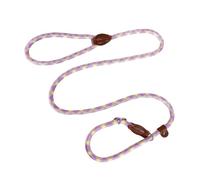 Correa ajustable para perros pequeños, medianos y grandes, cuerda de nailon con tope de piel para adiestramiento de caminata de mascotas (Purple-yellow,M)
