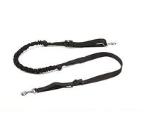 Correa amortiguadora retráctil CANICROSS profesional extensible 2,5 m (L: 30+ kg, negro)