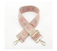 Correa Ancha para Bolso, Bandolera con Flores, asa de Repuesto, Accesorio para Bolso (Color Beige, tamaño: Hebilla Plateada) (Hebilla Plateada Rosa)