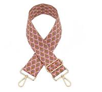 Correa Ancha para Bolso Colorful Jacquard Bag Strap 5CM Wide Handbag Belts Shoulder Bag Strap Replacement Straps For Bags Adjustable Bag Accessories Correa de Bolso(Rose Red,Black Buckle)