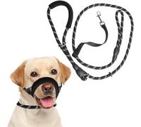 Correa antideslizante de 1,9 m para perros medianos y grandes de 20 a 50 kg | Correa acolchada de neopreno, 190 cm, 10 mm, reflectante, antitirones, figura 8, perros medianos y grandes