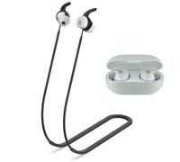 Correa antipérdida para auriculares, compatible con Beats Solo Buds, cordón suave de silicona antipérdida, adecuado para deportes al aire libre, correr, fitness (negro)