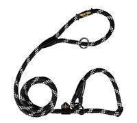 Correa Antitirones Tipo Lazo para Perros, 160 cm. Negro con Blanco