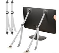 Correa antivuelco para TV sin taladro, soporte ajustable para monitor y cinturón de seguridad para un montaje seguro en la pared