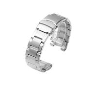 Correa apta for Casio/G-Shock GST-W300/400G/B100/S310/S120/S110/W110, pulsera de acero inoxidable plateada y negra for hombre(Silver)