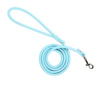 Correa básica de piel sintética para gatos, 1 cm x 120 cm, color azul cielo, para gatitos y mascotas pequeñas