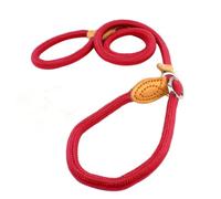 Correa Canino de Nailon de Adiestramiento Roja 1, 4cm para Perros | Control Cómodo en Mano, Ajuste Libre del Cuello, Alta Resistencia para Perros Medianos y Grandes