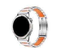 Correa Comercial De Goma Y Acero Inoxidable De Metal Deportivo De 22mm, Adecuada For Huawei Watch 5/GT6/5/4/3 Pro 46mm GT Runner 2/Amazfit Active Max(Titanium Orange,For Amazfit Active Max)