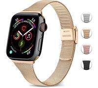 Correa compatible con Apple Watch Corcha 44 mm 42 mm 44 mm 38 mm 45 mm 41 mm Slim Estrecho de acero inoxidable Correa de reemplazo de reemplazo de hebilla de metal para iWatch 7 6 5 4 3 2 1 SE