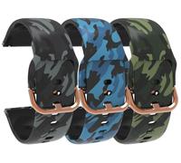 Correa compatible con Cosmo JrTrack 3/Cosmo JrTrack 2 SE/Cosmo JrTrack 2/Cosmo JrTrack Bandas de silicona de repuesto para reloj JrTrack 3 Fitness Tracker, paquete de 3: camuflaje azul, verde y gris