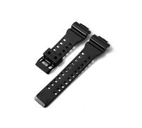 Correa compatible con for Casio G-Shock GA-100/110/120/140/200/400/700 800 GD-100/110/120 G-8900 GLS-100, repuesto de correa de resina de silicona for reloj de 16mm(Black black glossy)