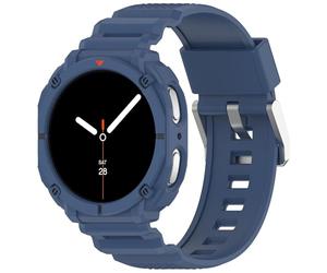 Correa con carcasa de TPU para Samsung Galaxy Watch 9 8 40 mm 2 en 1 banda | Con funda integrada para protección completa, resistente a los golpes, flexible, ligera, respetuosa con la piel