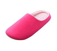 Correa con purpurina para mujer, pantuflas de punta Plus House Velvet Zapatillas de mujer Zapatillas de piel de, Rosa cálida., 38 EU