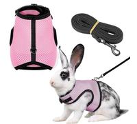 Correa Conejo Arnes Conejos Arnes Perro Reflectante Cómodo Transpirable Arnés Arnés Cómodo para Conejos con Correa elástica Chaleco Mascotas Respirable Arneses de Conejo Ajustables Suaves