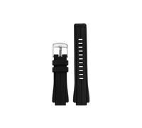 Correa convexa de 24x16m Compatible con Casio G-SHOCK Steel Heart GST-B200 ECB-10H gstb200 pulsera de silicona modificada for hombre(Black black-steel)