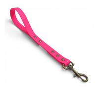 Correa Corta para Perros - Asa de Control - TPU Impermeable y Muy Resistente - Fabricada en España - 35cm, 45cm y 55cm (Rosa, 35cm)