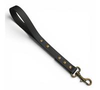 Correa Corta para Perros - Asa de Control - TPU Impermeable y Muy Resistente - Fabricada en España - 35cm, 45cm y 55cm (Negro, 55cm)