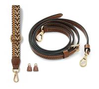 Correa cruzada compatible con bolsa Longchamp LP Xtra XS, kit de conversión, herrajes dorados, Marrón con dorado HD