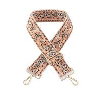 Correa cruzada de un solo hombro de 5 cm de ancho, correa ajustable con patrón jacquard, correa for bolso, correa for bolso a rayas todo en uno(KJ172-A5,Bright silver)