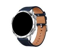 Correa cuero 22mm For HUAWEI WATCH GT 6 5 4 46mm Ultimate2 Band 20mm For Garmin VivomoveLuxe/Trend/Style/Sport/HR pulsera accesorios(Dark blue,22mm)