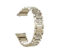 Correa de 18MM, 20mm y 22mm for mujer, pulsera compatible con Garmin Watch Band Vivoactive 4/4S/3/Venu 2 1 2S/SQ/Vivomove HR, correa de acero metálico(Champagne gold,22mm)