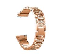 Correa de 18MM, 20mm y 22mm for mujer, pulsera compatible con Garmin Watch Band Vivoactive 4/4S/3/Venu 2 1 2S/SQ/Vivomove HR, correa de acero metálico(Rose gold,18mm)