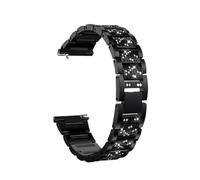 Correa de 18MM, 20mm y 22mm for mujer, pulsera compatible con Garmin Watch Band Vivoactive 4/4S/3/Venu 2 1 2S/SQ/Vivomove HR, correa de acero metálico(Black-01,22mm)