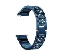 Correa de 18MM, 20mm y 22mm for mujer, pulsera compatible con Garmin Watch Band Vivoactive 4/4S/3/Venu 2 1 2S/SQ/Vivomove HR, correa de acero metálico(Black,22mm)