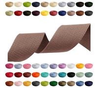 Correa de 2 m, 5 m, 10 m, 50 colores, ancho 10 mm, 15 mm, 20 mm, 25 mm, 30 mm, 40 mm, 50 mm, polipropileno, ideal para proyectos de bricolaje, manualidades y exteriores (221), beige rosado, 15 mm x 2