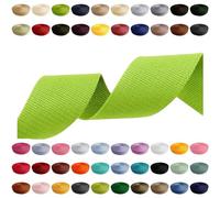 Correa de 2 m, 5 m, 10 m, 50 colores, ancho 10 mm, 15 mm, 20 mm, 25 mm, 30 mm, 40 mm, 50 mm, polipropileno, ideal para proyectos de bricolaje, manualidades y exteriores (041), verde pastel, 15 mm x 2