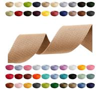 Correa de 2 m, 5 m, 10 m, 50 m, 50 colores, ancho 10 mm, 15 mm, 20 mm, 25 mm, 30 mm, 40 mm, 50 mm, correa de bolso polipropileno, ideal para proyectos de bricolaje, manualidades y exteriores (101