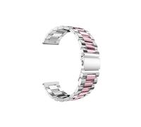 Correa de 20 mm y 22 mm apta for Samsung Galaxy watch 6/5 pro/4 Pulsera clásica de acero inoxidable con eslabones de metal apta for correa amazfit GTS-GTR-4-3-2e-mini(Silver pink 14,For Huawei gt 4-3-